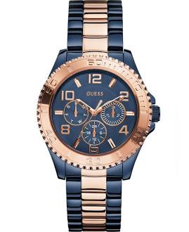 Blue and Rose Gold-Tone Feminine Sport Watch